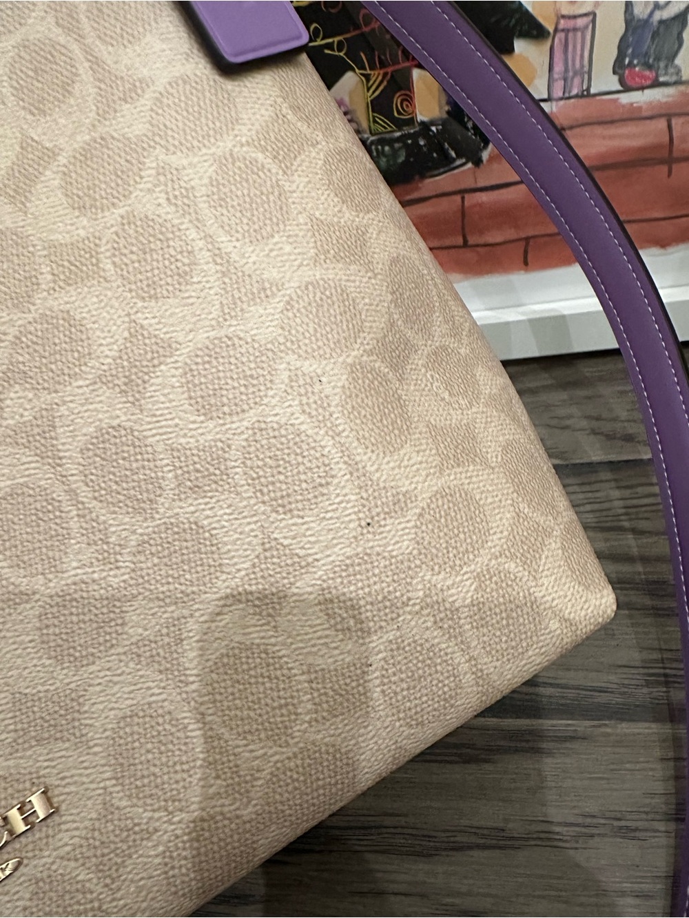 CV975 Coach Laurel Shoulder Bag In Signature Canvas(slightly flawed)bi - Picture 5 of 6
